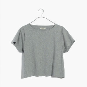 Madewell Crop Tee Gray Size Small